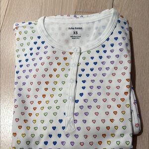 Roller Rabbit Disco Heart Print Pajama Long sleeve/long pants size XS. Like new